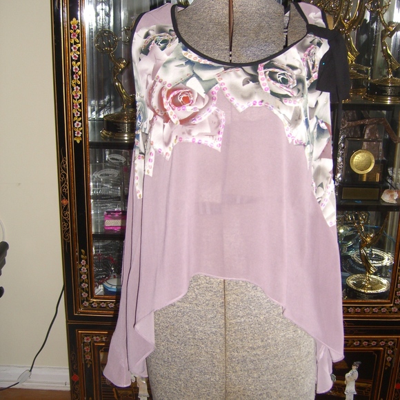 NWT LIPSY ROSE PRINT SEQUIN TOP US6 UK10 - Picture 8 of 8